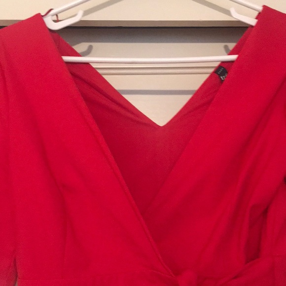 Zara 3/4 sleeve Red Dress - Picture 2 of 3